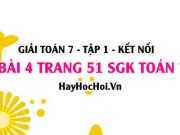 Giải bài 4 trang 51 Toán 7 Tập 1 SGK Cánh Diều